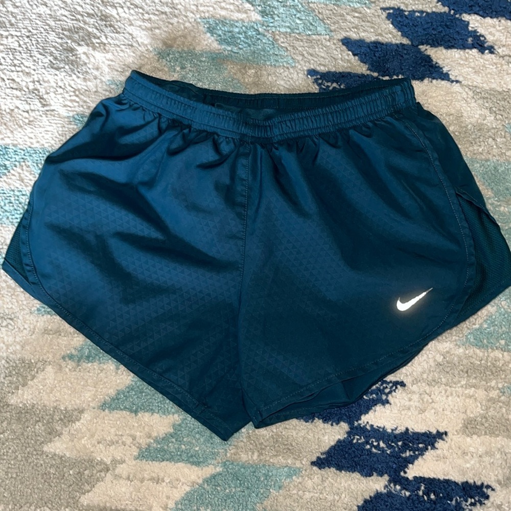 Nike Modern Tempo Brief-Lined Printed Running Shorts - Teal - Size XS